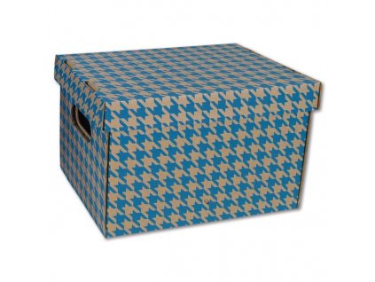 68319 ulozna krabice emba 22 5x20x30 cm modry tisk