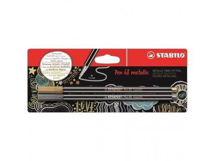 68751 fix stabilo pen 68 metallic sada 2 barev