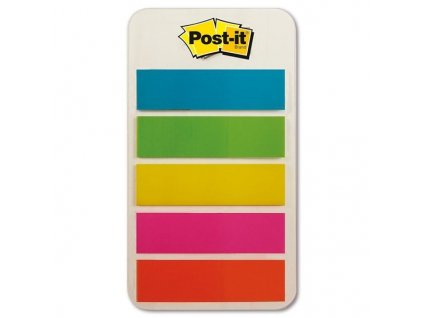 Záložky Post-it - 11,9 × 43,2 mm, mix 5 barev (druh papírů 11,9 x43,2 mm)