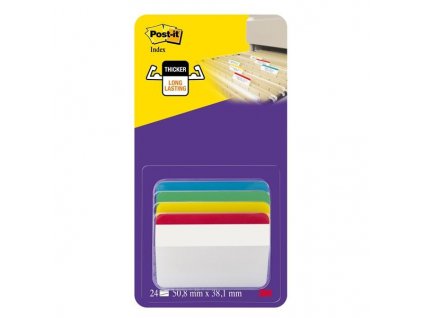 Záložky Post-it do pořadačů, mix barev (druh papírů 50,8 x38,1 mm)