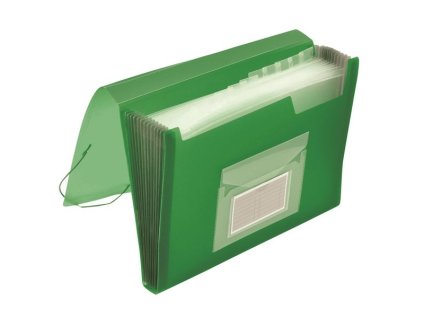 Aktovka Q-Connect,A4,různé barvy ,6 př. (Barva Transp. modrá)