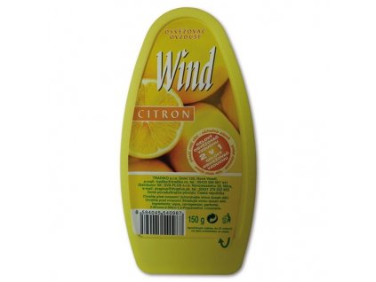 Gelový osvěžovač vzduchu Wind , 150 g, různé vůně (Vůně citron)