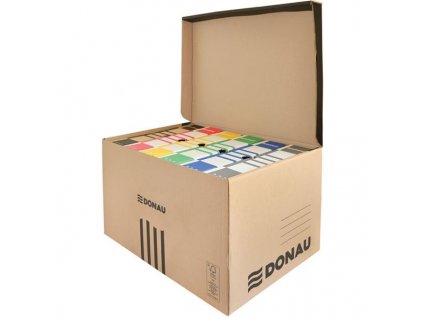 Archivační krabice Donau - kartonová, hnědá, různé barvy (Barva hnědá)