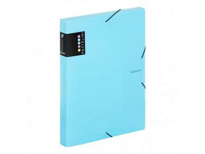 Box na spisy s gumičk. Pastelini,A4,různé barvy,3 cm (Barva Modrá)