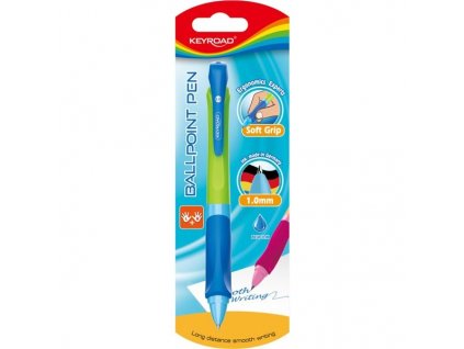 Kuličkové pero KEYROAD Neo, blistr, různé barvy (Barva modré)