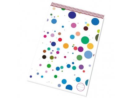 Blok A4 kovová spirála, HV, perf, 50 listů, linka (Formát A6)