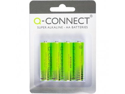 Alkalické baterie Q-Connect - 1,5V,LR6,typ AA, různý počet kusů (různý počet kusů 4 ks)