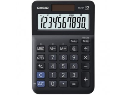 Stolní kalkulačka Casio MS 10 F - 10místný displej, odlišná velikost displeje (odlišné velikosti displejů 10 místný)