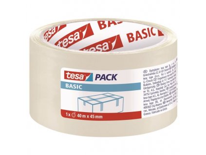 Balicí páska Tesa Basic - čirá,45 mm x 40m,1 ks, různé barvy (různé barvy čirá)