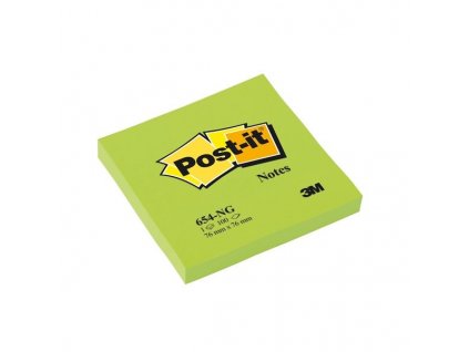 Bloček Post-it, 76x76 mm, různé barvy, 6 ks (Barva Neonová žlutá)