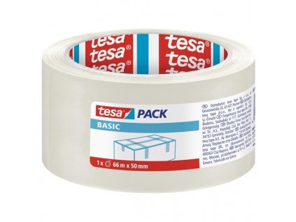 Balicí páska standardní TESA Basic 50 mmx66 m čirá, různé barvy (různé barvy čirá)