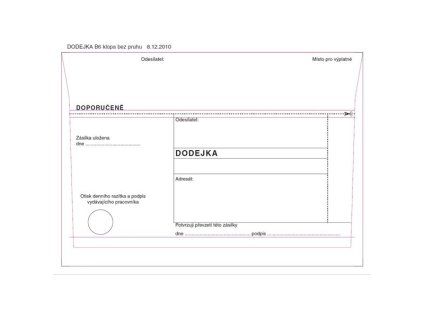 Dodejky B6 samolepicí – obálka B6, rozměr 17,6 x 12,5 cm