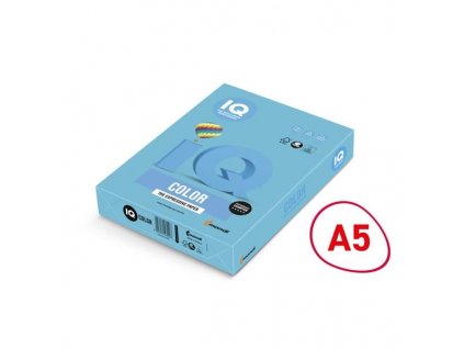 Bar.papír IQ Color A5-AB48,80 g/m2,500l.různé barvy (Barva azur.modrá)