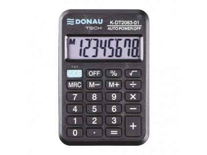 Kapesní kalkulačka DONAU TECH, K-DT2083,8-m,černá,různé parametry (typ produktu K-DT2082)