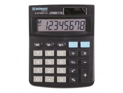 Stolní kalkulačka DONAU TECH,K-DT4081-8míst,černá,různé druhy (typ produktu K-DT4081-8míst)