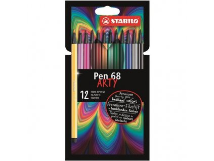 Fixy Stabilo Pen 68 "ARTY", různý počet ks v sadě (Sada 12 barev)