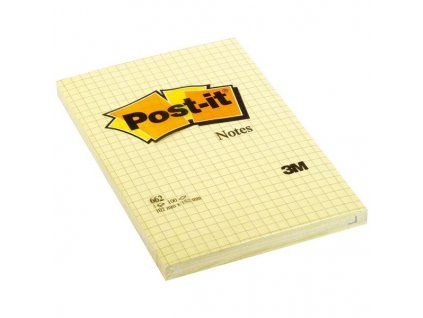 3M™ Post-it® bločky 662-světle žluté, čtverečkov. (druh papíru Linkované)