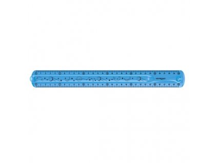 Pravítko KEYROAD Flexi 30 cm, ohebné,různé barvy (Barva Modrá)