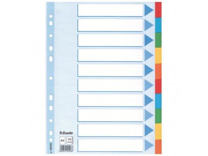 Papírový rozlišovač Esselte,A4, různý počet barev (Počet barev 12)