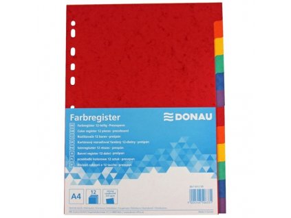 Prešpánové rozlišovače Donau-A4,barevné, různý počet listů (Počet listů 12)