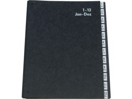 Třídicí kniha Q-Connect, A4, černá, různý rozsah (Rozsah 1-31)