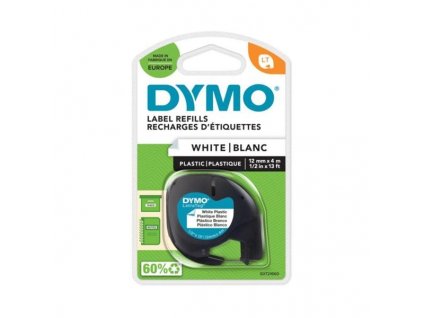 Plastová páska DYMO LetraTag, 12 mm, různé barvy (Barva Bílá)