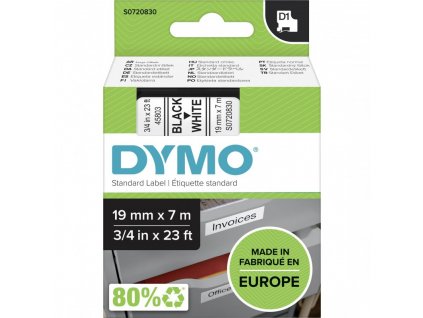 DYMO polyester páska D1 19mm x 7m, černá na bílé