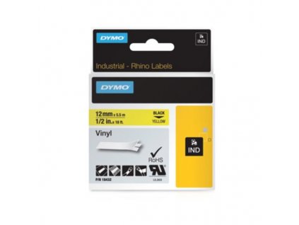 Vinylová páska Rhino, 12 mm, různé barvy (Barva černá/žlutá)