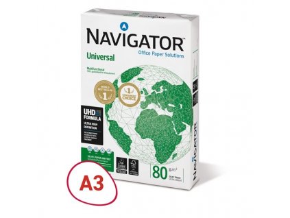 Papír Navigator Universal , na výběr z více formátů, 80g, 500 listů (Formát A4)