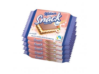 Oplatky Manner Snack Minis lískooříškové, 5 × 25 g