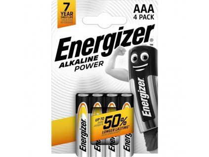Alkalické baterie Energizer Power 1,5V - typ AAA nebo AA, 4ks