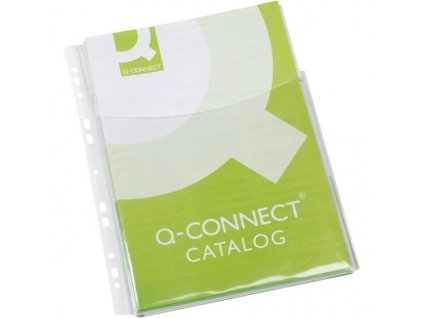 Euroobaly na katalogy Q-Connect -A4,PVC,180mic,5ks - 3/4 strany