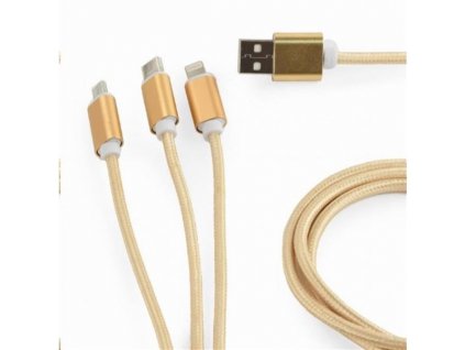 Nabíjecí kabel Gembird - USB Micro B + Type-C , 1 m - různé barvy