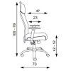 Kancelářská židle GRAND 2GRD001 – chromovaný kříž