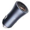 Rychlonabíječka do auta Baseus Dual 40 W – USB+USB-C, tmavě šedá