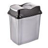 Odpadkový plastový koš Orion Whirpool výklopný – 16 l, šedý