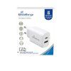 nabijeci adapter mediarange 2 usb vystupy usb a usb c bily original