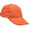 Bavlněná oranžová baseballová kšiltovka bez potisku s kovovou sponou