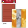 Uni. etikety S&K Label,191x39 mm,700 ks,různé barvy (Barva past.červená)
