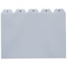 Rozlišovače do kartoték PVC, A-Z, 25-dílné,šedé, různé velikosti (Velikost A5)