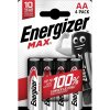 Alkalické baterie Energizer Max 1,5 V, typ AA + AAA, 4ks