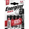 Alkalické baterie Energizer Max 1,5 V, typ AA nebo AAA, 4ks