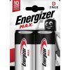 Alkalické baterie Energizer Max 1,5 V, typ C nebo D, 2 ks