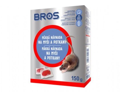 Bros mäkká návnada na myši a potkany 150g