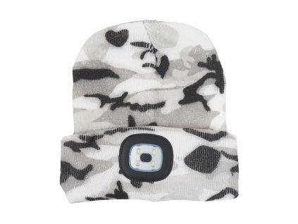 cepice led uni zimni s led svetlem seda kamuflaz