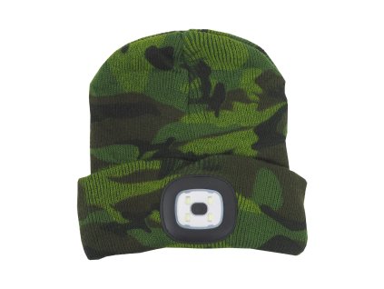 cepice led velikost l s led svetlem zelena kamuflaz