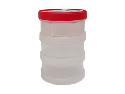 box plastovy sroubovaci s vikem 3 misky o 95 x 130 mm