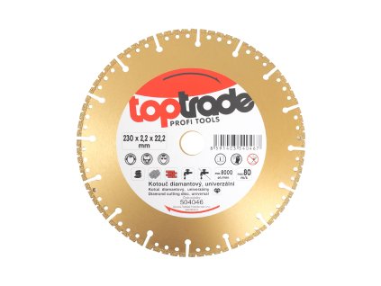 toptrade kotouc diamantovy univerzalni 230 x 2 0 x 22 2 mm