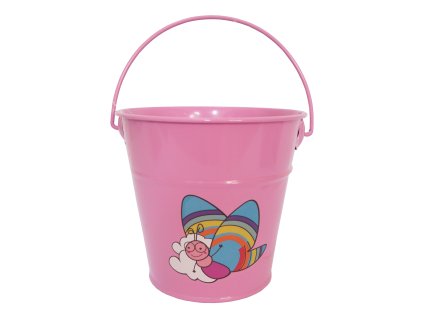 reflex naradi zahradni detske vedro kovove ruzove 1 2 l