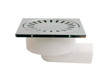 149722 Vpust podlahova bocni D 50 95 mm nerez ramecek mrizka SUN bila ENPRO 0z